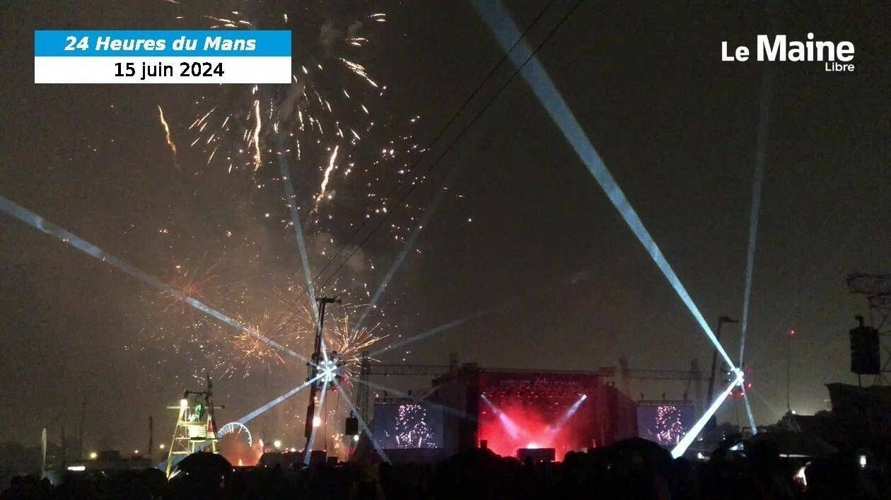 VIDÉO. 24H du Mans : sous la pluie et sans drone, le feu d'artifice éclaire la nuit