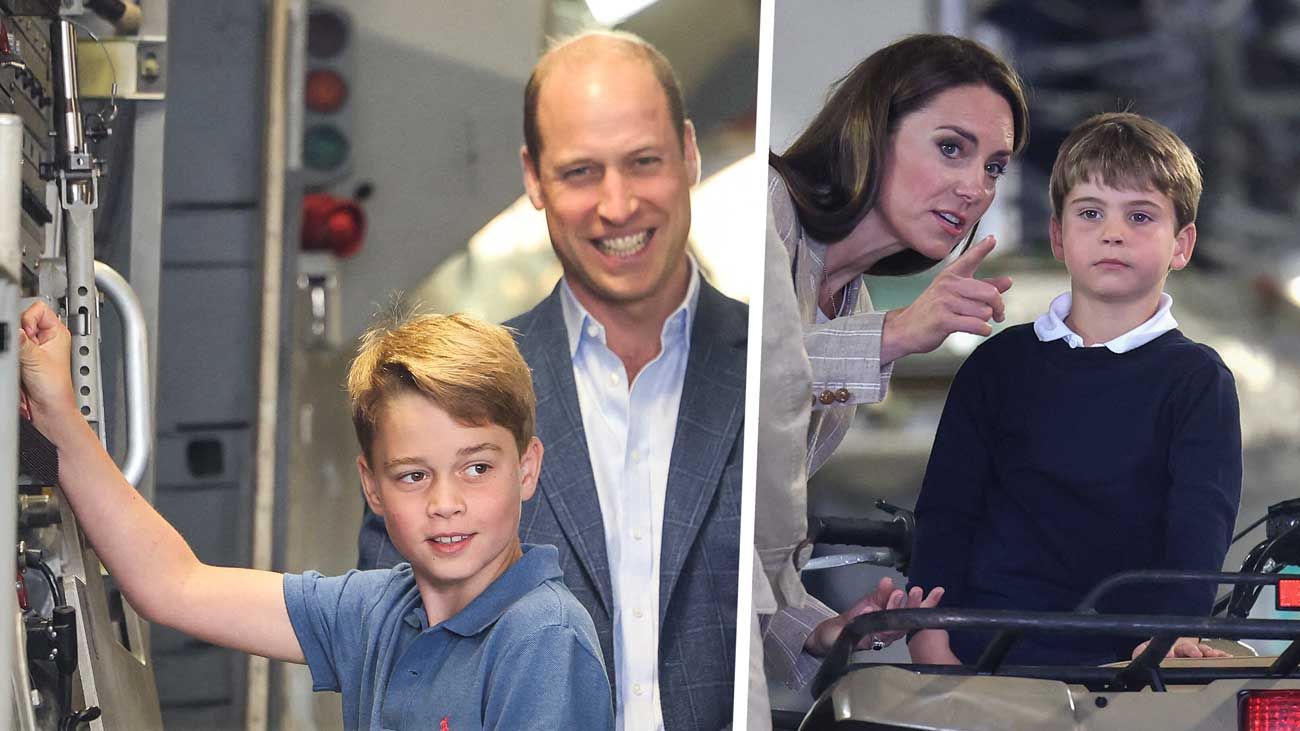 Sortie en famille : George, Charlotte et Louis de Galles visitent le Royal International Air Tattoo avec leurs parents