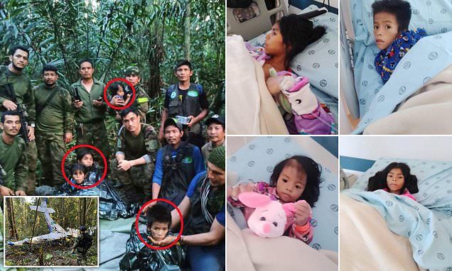 Four children miraculously survived 40 days lost Colombian jungle plane crash RELEASED from hospital