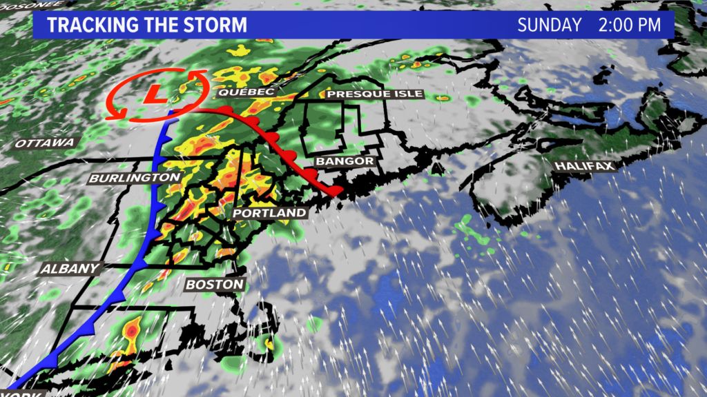 Torrential downpours expected to cause flooding Sunday into Monday in Maine and New Hampshire