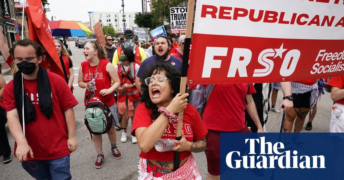 ‘Not welcome in our city’: protesters march on Republican convention