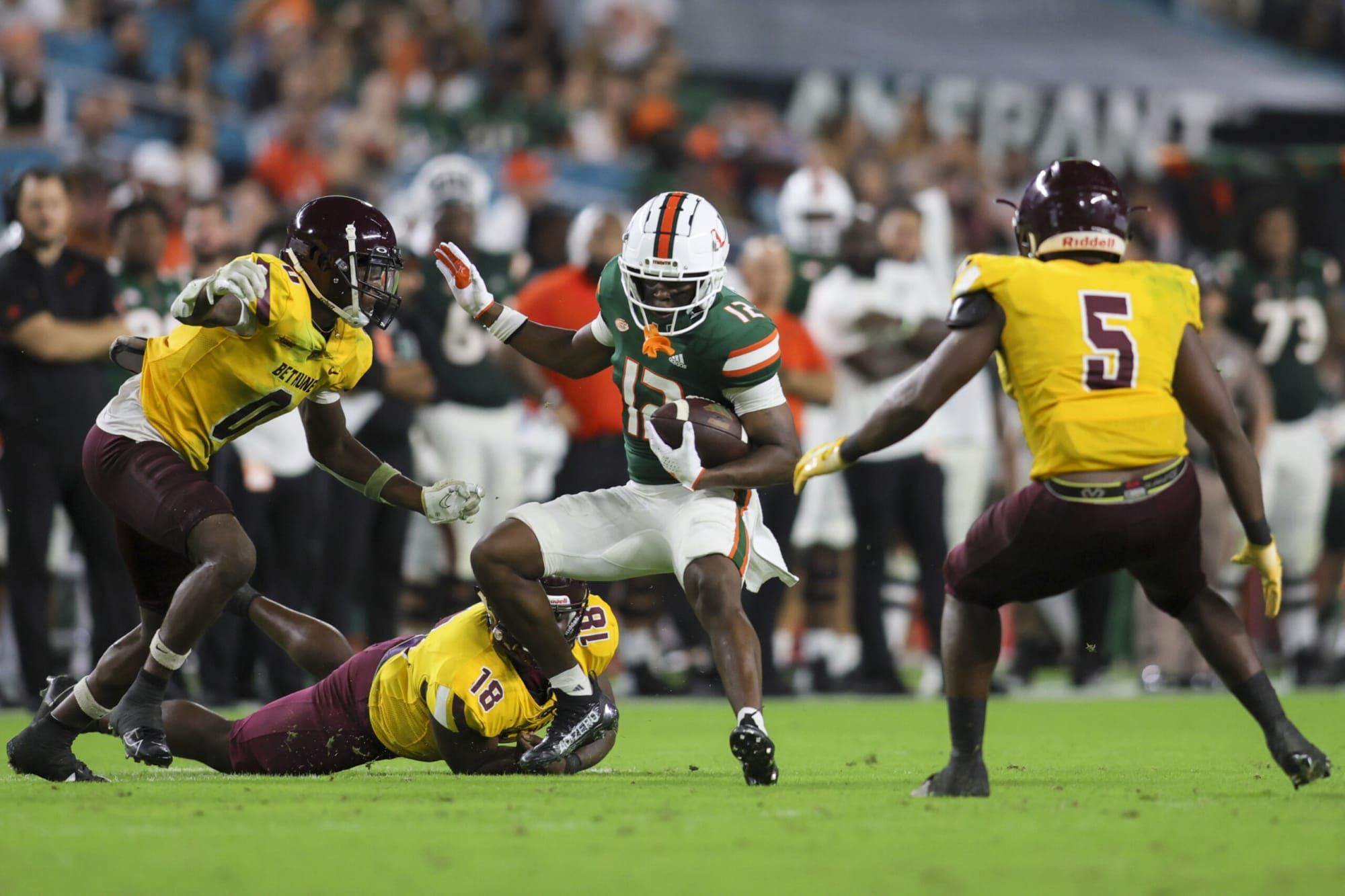 Miami football true freshmen contributions versus Bethune-Cookman