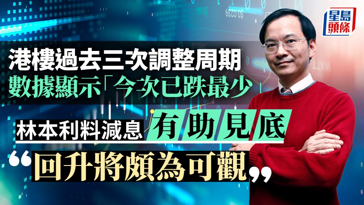 港樓過去三次調整周期 數據顯示今次已跌最少 林本利料減息有助見底 「回升將頗為可觀」