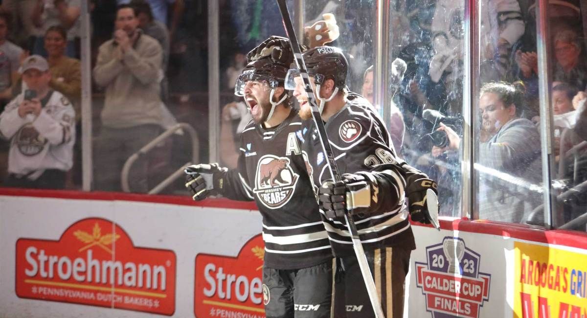 Hershey Bears beat Coachella Valley 3-2 in Game Four after big nights from Mike Vecchione and Ethen Frank