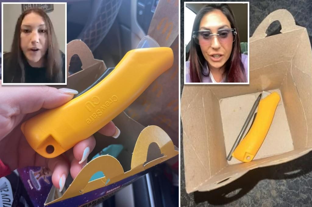 McDonald's Happy Meals discovered with box cutters outraging moms