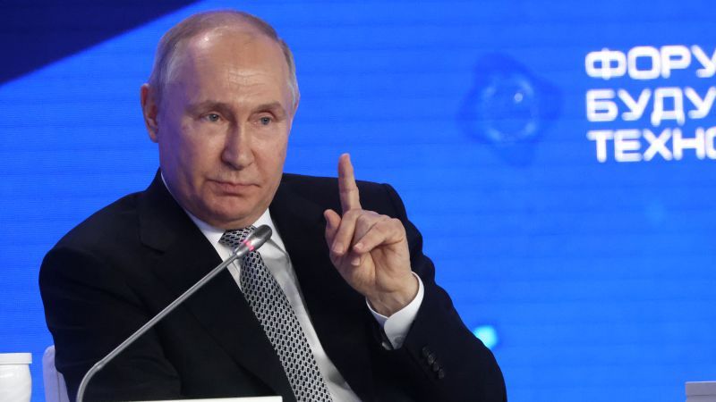 Putin says Russia has 'sufficient' cluster munitions and may retaliate if Ukraine uses them