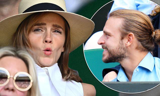 Emma Watson risks an awkward run in with her ex Brandon Green at the Wimbledon Men's Final