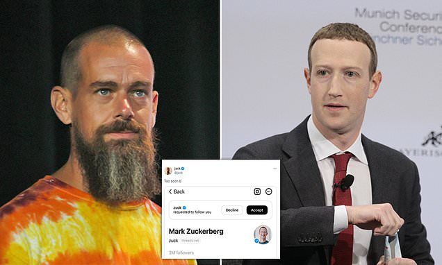 Twitter founder Jack Dorsey left unimpressed after Mark Zuckerberg requests to follow him on Threads