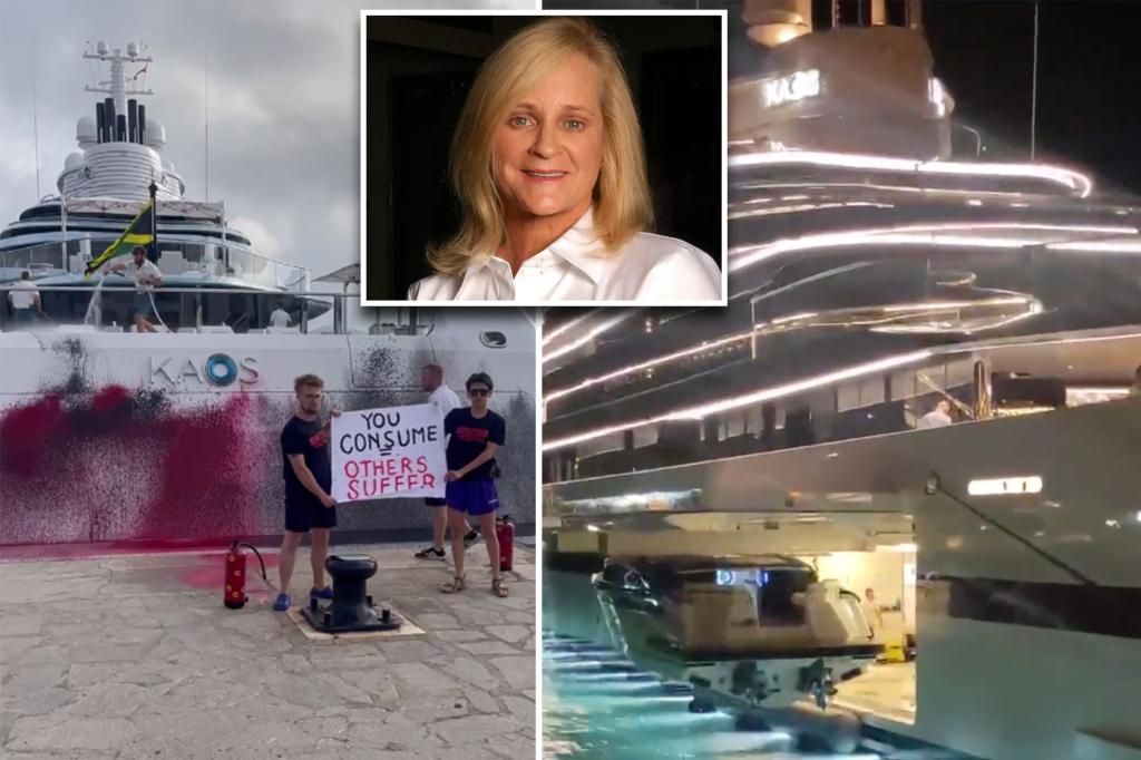 Climate activists vandalize Nancy Walton Laurie's $300 million yacht