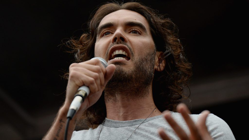 Russell Brand Performs At Wembley Gig After Rape Allegation