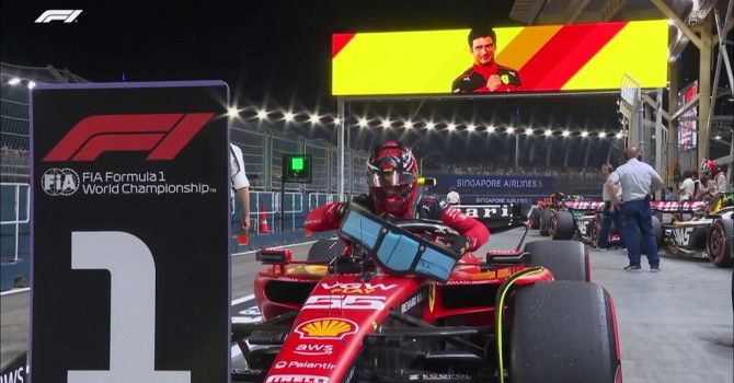 【F1】2023-15新加坡GP排位賽：Sainz擊退Leclerc、Russell奪下竿位 Red Bull車隊意外於Q2全軍覆沒