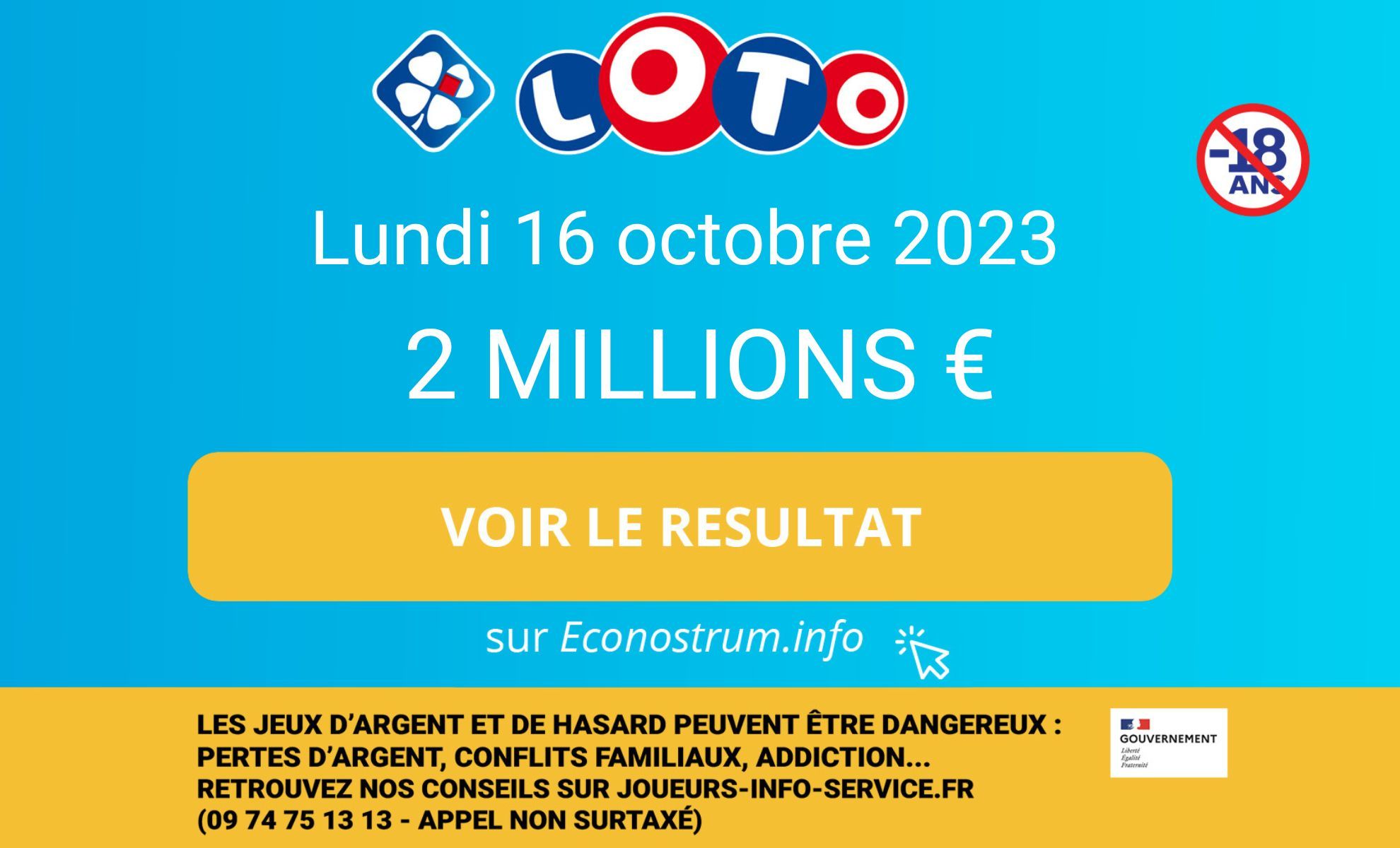 Les résultats du Loto de la FDJ du lundi 16 octobre