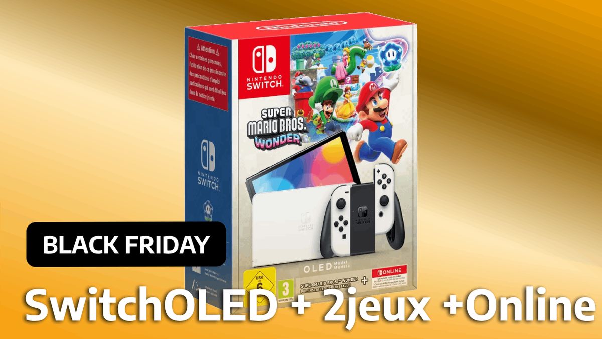 La Nintendo Switch OLED est à prix Black Friday avec 2 jeux et un abonnement 12 mois au Nintendo Switch Online !