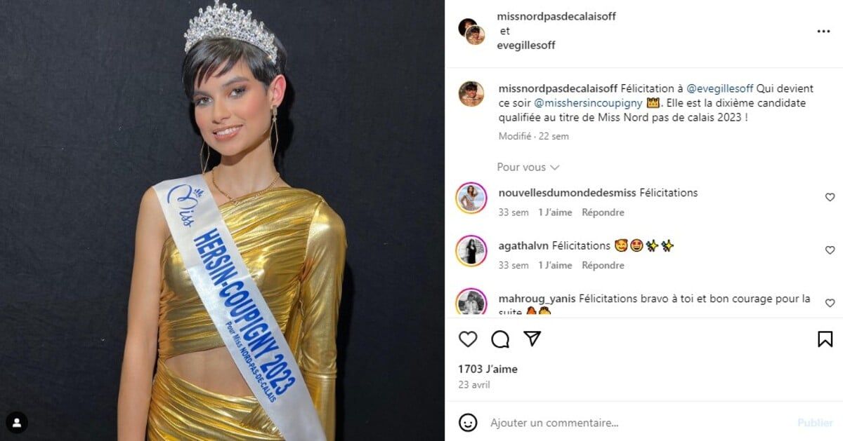 Miss France 2024 : Eve Gilles, Miss Nord-Pas-de-Calais, première candidate aux cheveux courts depuis… 1999 !