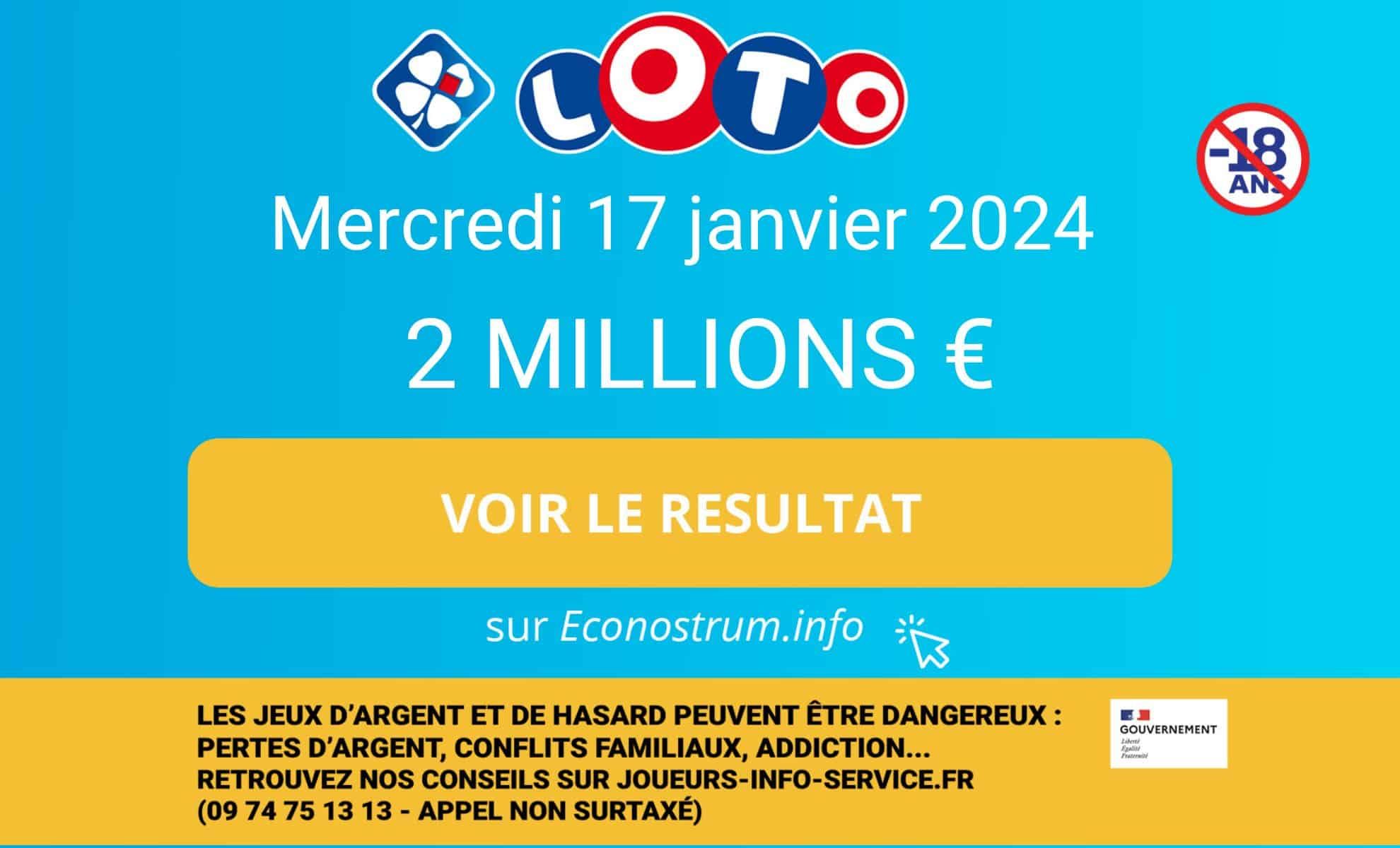 Les résultats Loto de la FDJ du mercredi 17 janvier