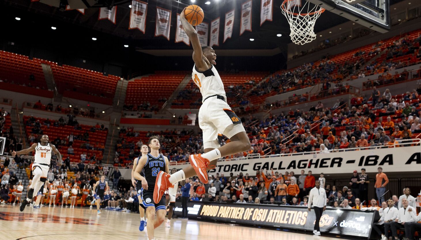 Oklahoma State runs wild over No. 19 BYU’s defense in upset win