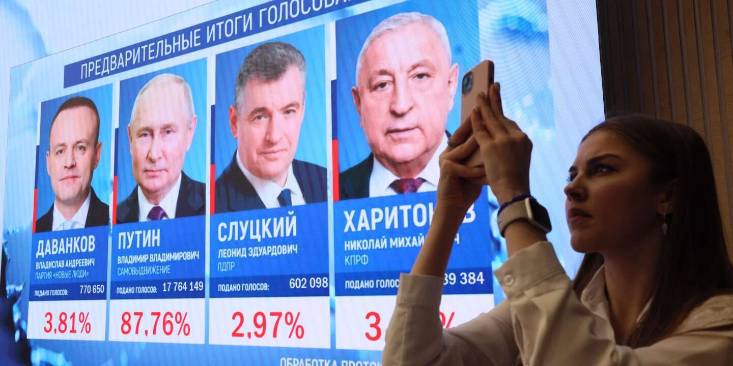 En direct, élection présidentielle en Russie : large victoire de Vladimir Poutine, selon de premières estimations