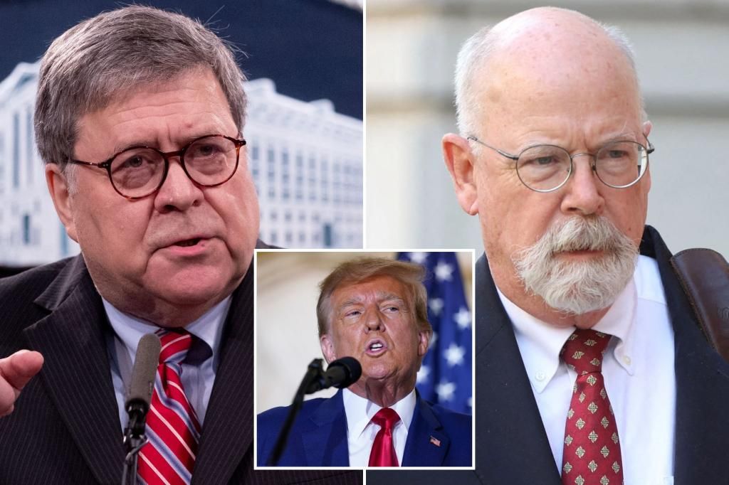 William Barr says Durham report shows Russia investigation was a 'grave injustice' to Trump