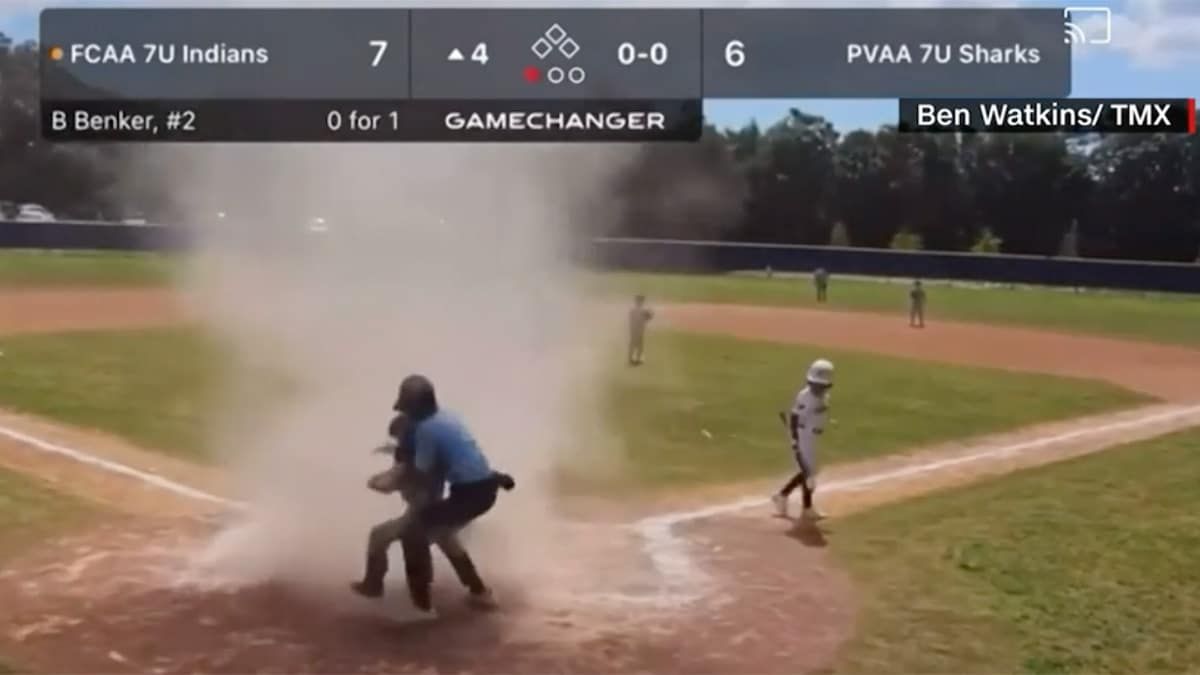 Umpire rescues Little League catcher caught in dust devil at Jacksonville game