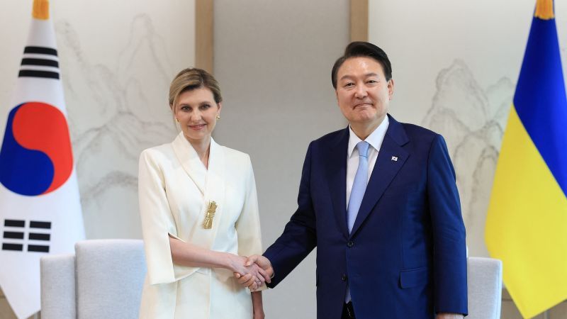 Olena Zelenska: Ukraine's first lady asks South Korea for air defense systems and non-lethal military hardware