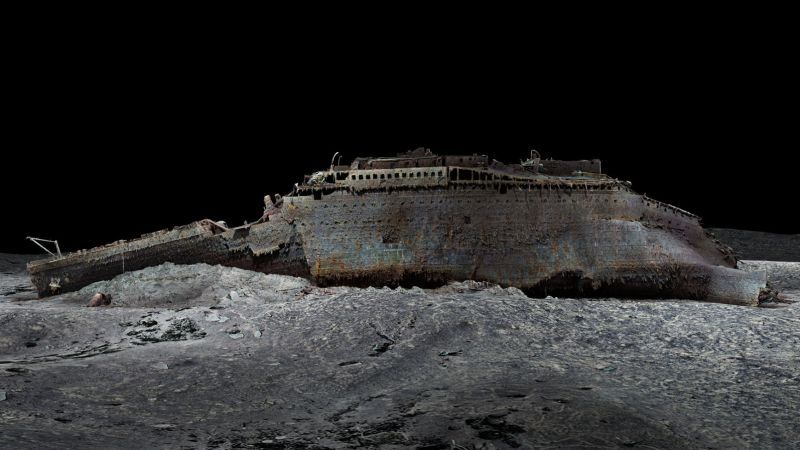 Titanic: 'Largest underwater scanning project in history' gives never-before-seen view of wreck