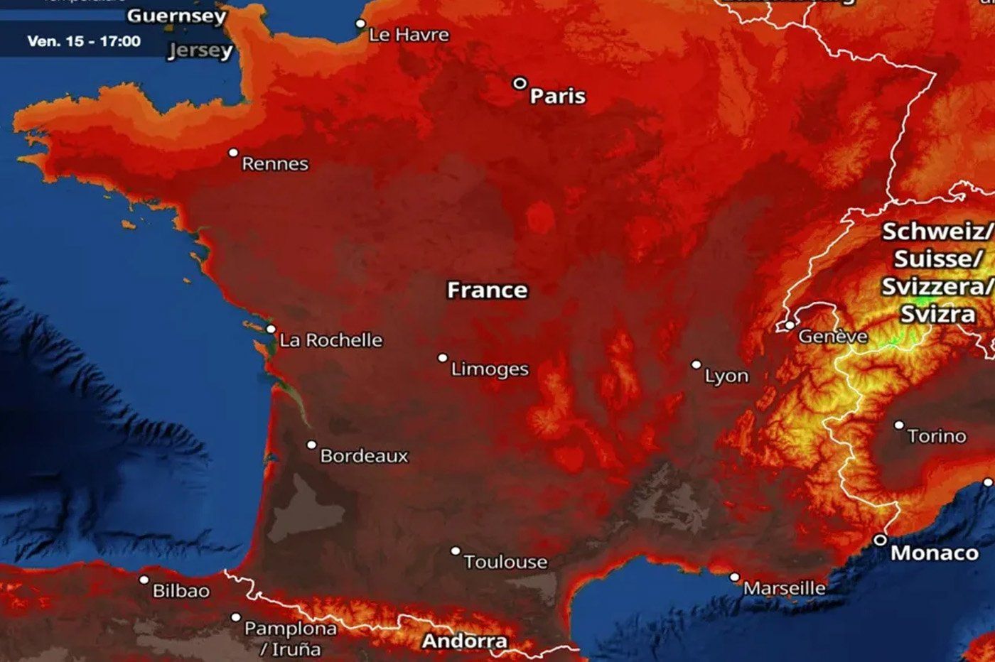 Canicule : ces 25 départements ont un risque de chaleur extrême