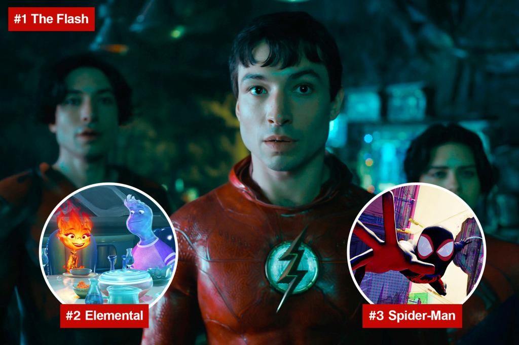 'The Flash' tops box office in debut; 'Elemental' struggles