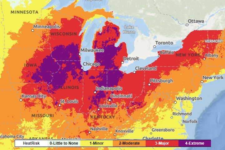 Heat wave forecast for 11 cities as heat dome moves toward East Coast