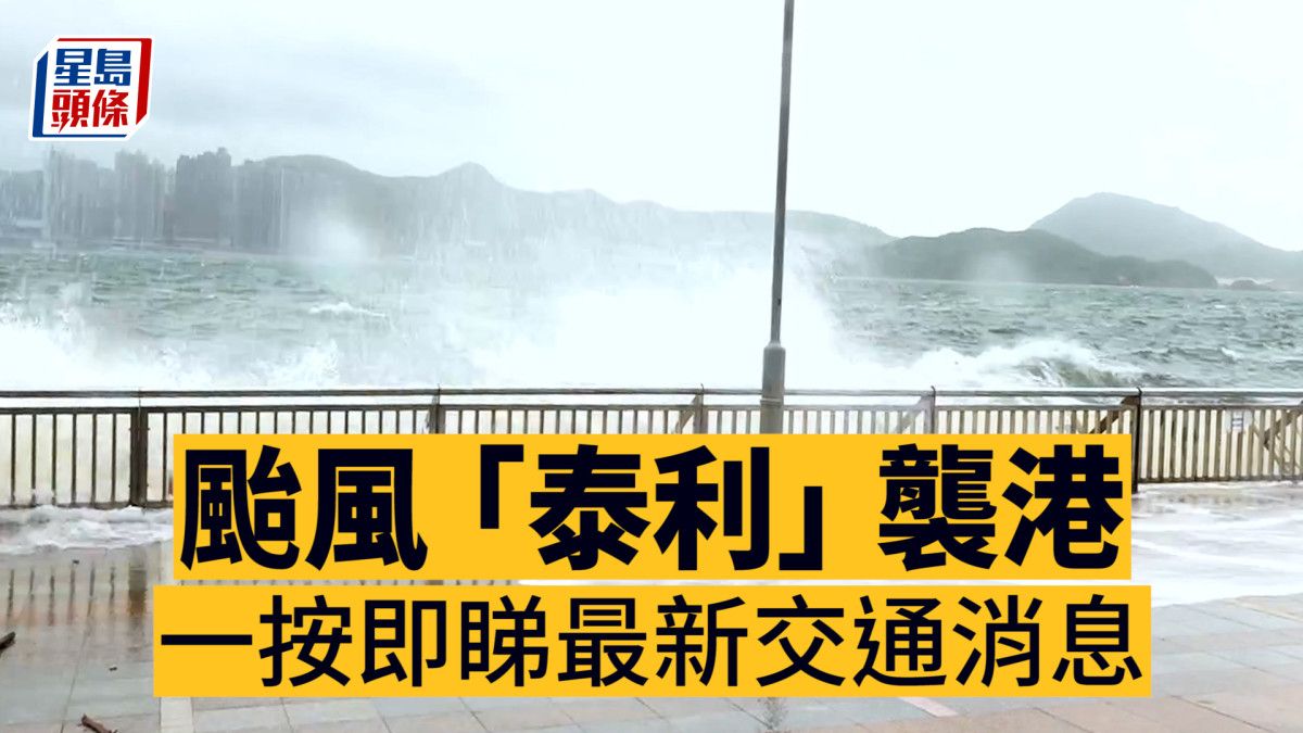 颱風泰利．交通消息︱港鐵維持有限度服務 機管局：至今16航班因風暴取消