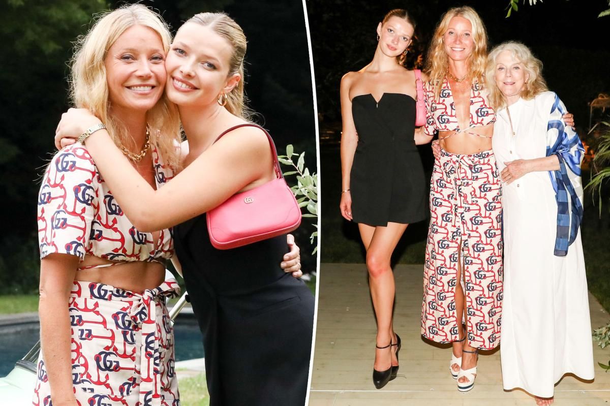 Gwyneth Paltrow, daughter Apple, Blythe Danner take three-generation pic