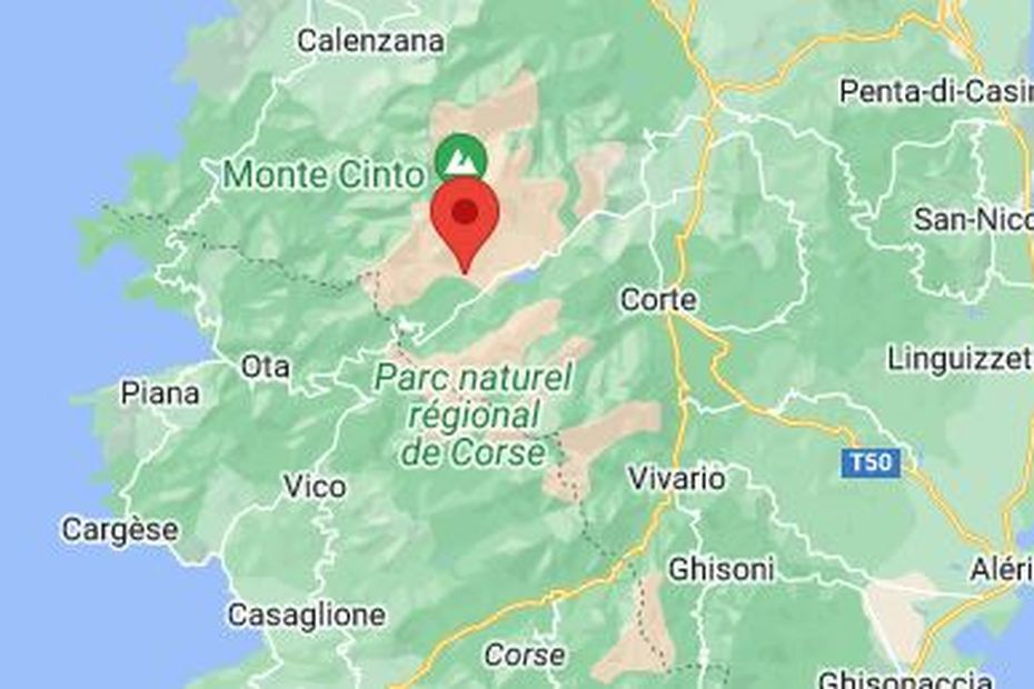 Un feu se déclare à proximité du village de Calasima, en Haute-Corse