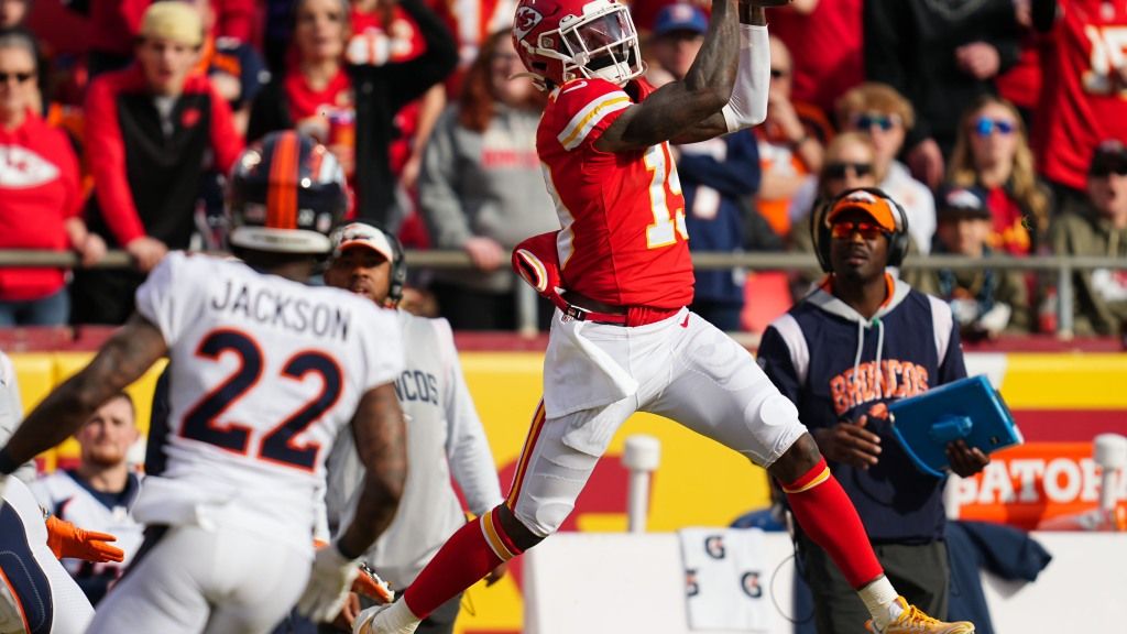 Chiefs’ top-rated wide receivers, safeties