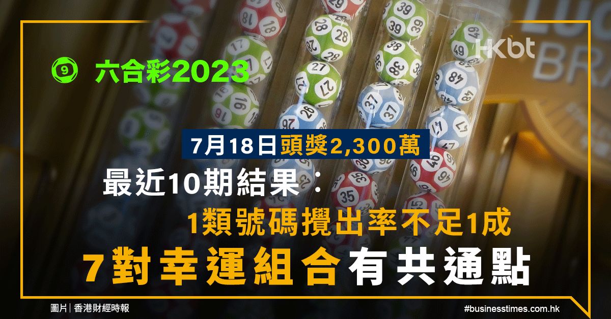 六合彩2023｜7月18頭獎2300萬｜近10期結果︰幸運組合共通點