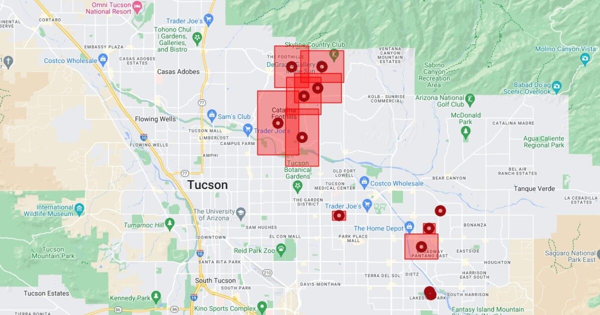 Power outage affecting more than 12,000 on east side, in Foothills