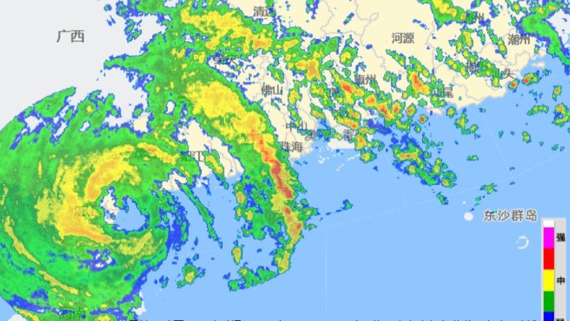 颱風泰利｜巔峰強度登陸廣東湛江 或周二在廣西沿海二次登陸