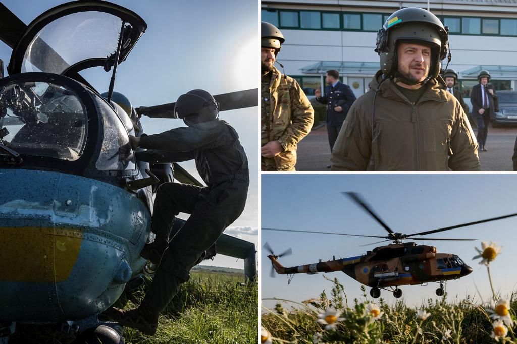 Ukrainian women flash helicopter fighter pilots to boost morale