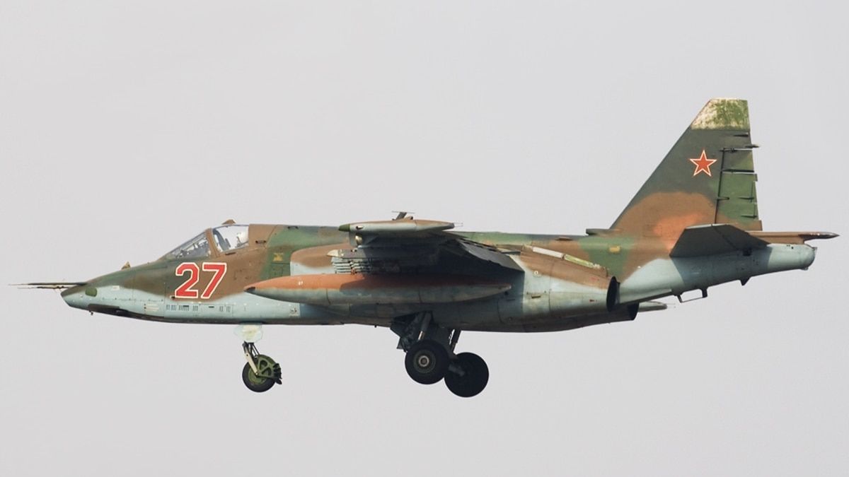 Russian Su-25 Military Jet Falls Into Sea Of Azov After Possible Engine Malfunction