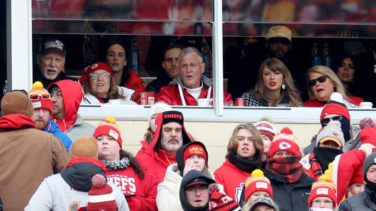 Caitlin Clark in attendance for Chiefs-Texans game