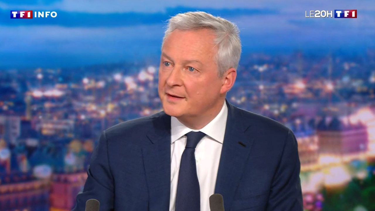 Le gouvernement abaisse à 1% sa prévision de croissance pour 2024, annonce Bruno Le Maire au 20H de TF1