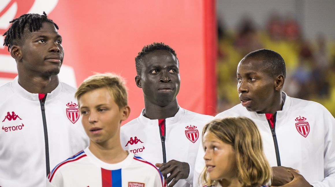 Le groupe de l’AS Monaco pour l'affiche contre Lyon