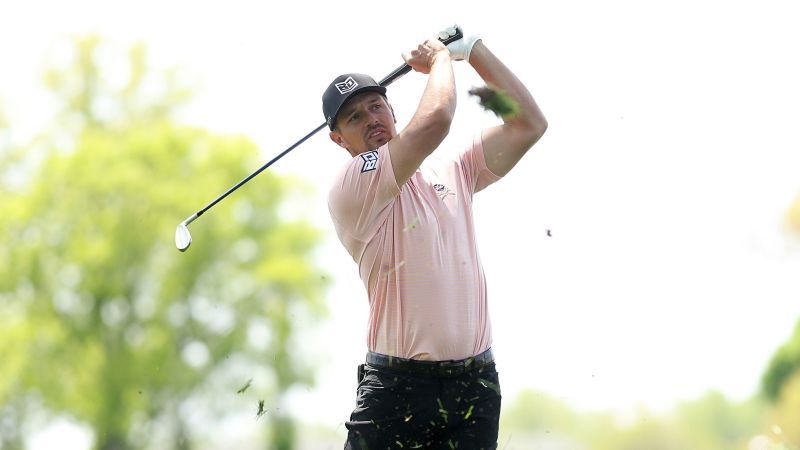 PGA Championship: Bryson DeChambeau's wayward shot hits PGA Professional about to tee off on another hole