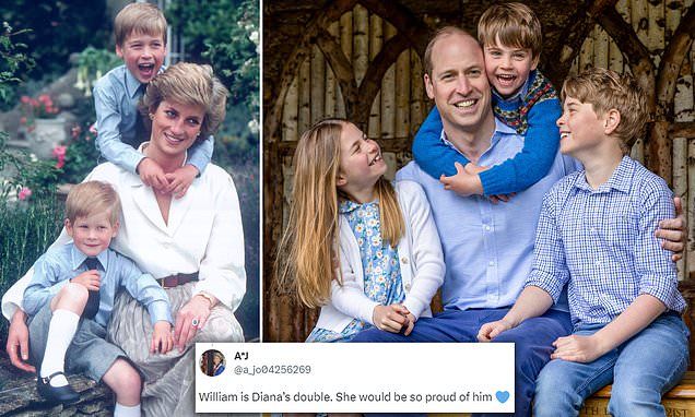 Fans liken Prince William's Father's Day picture to image with Diana