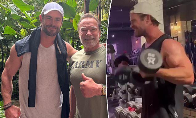 Chris Hemsworth's personal trainer reacts to photo of actor with Arnold Schwarzenegger