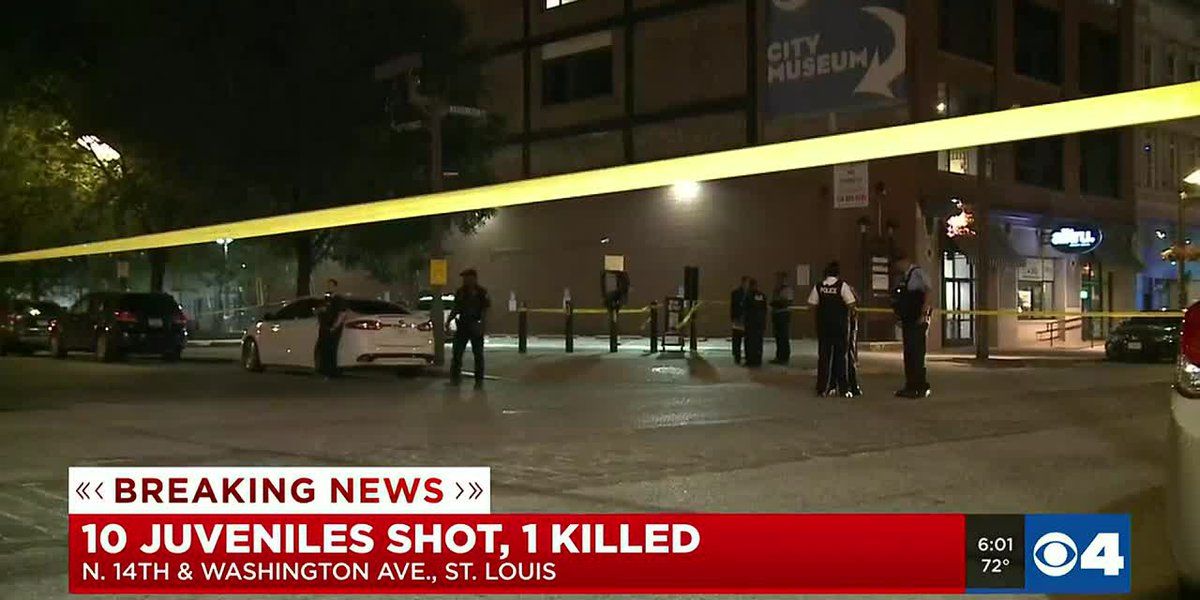 Police: 10 juveniles shot, one killed overnight in downtown St. Louis