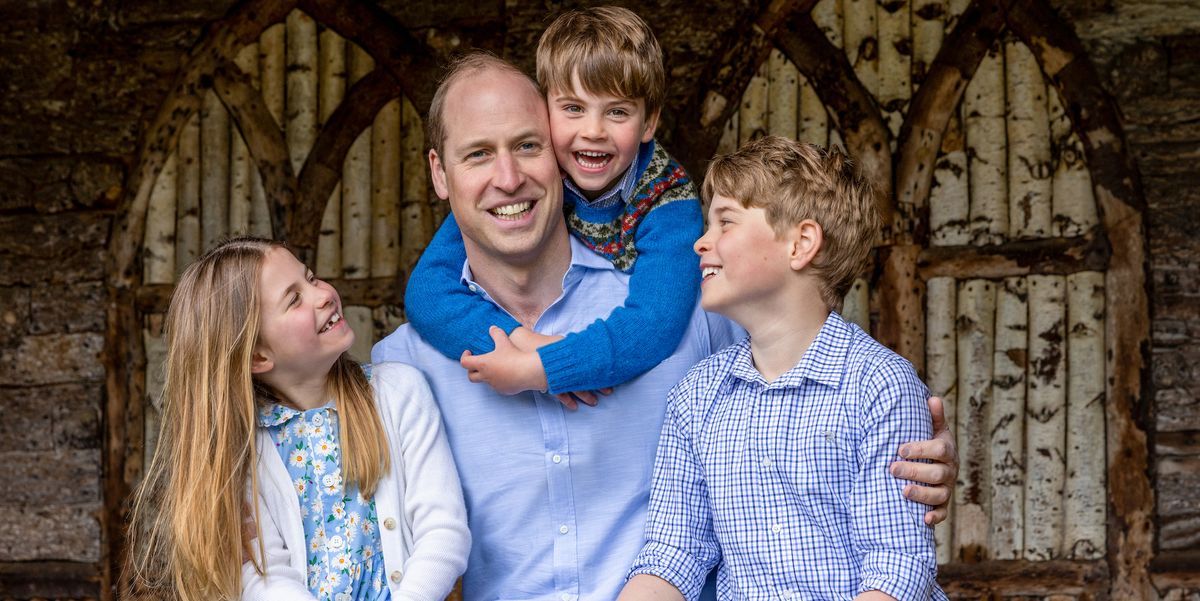 Prince William and the Wales Kids Coordinate in Sweet Father's Day Photo