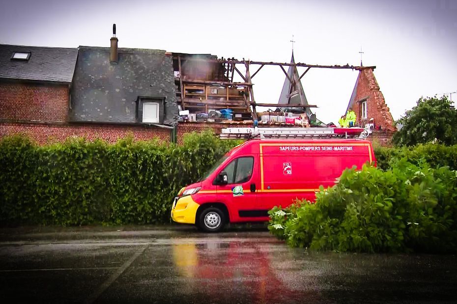 [En images] Orages en Normandie : des vents violents, des inondations et des dizaines d'interventions de pompiers