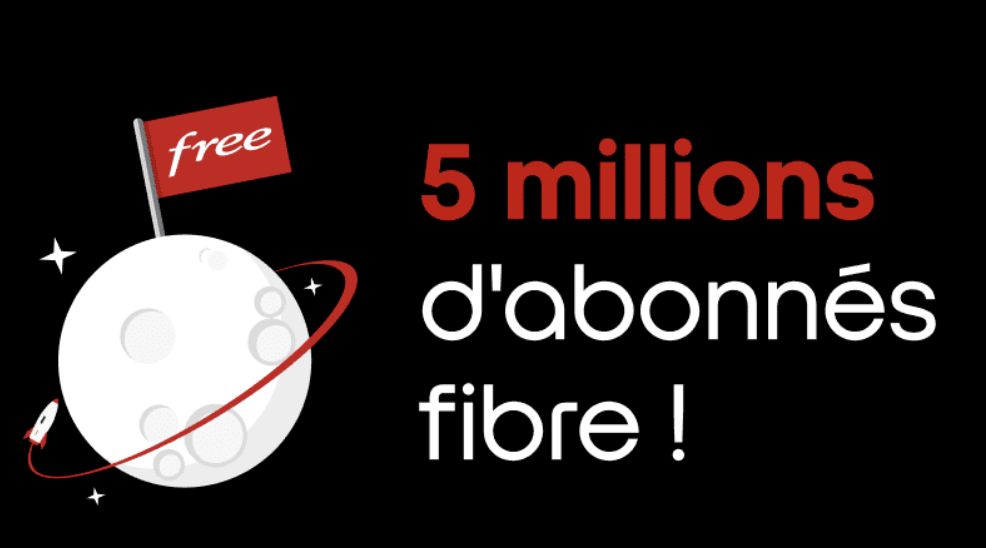 Free annonce passer le cap des 5 millions d'abonnés fibre et marque sa différence avec ses rivaux