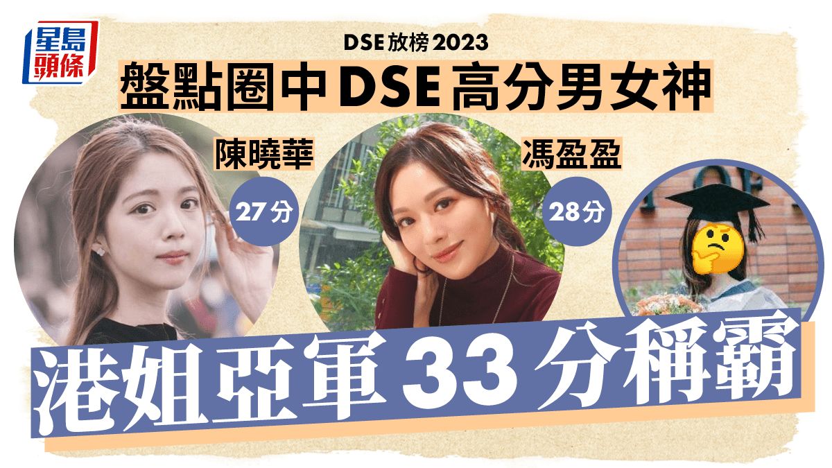 DSE放榜2023丨盤點圈中DSE高分男女神 港姐亞軍考獲33分勁過馮盈盈