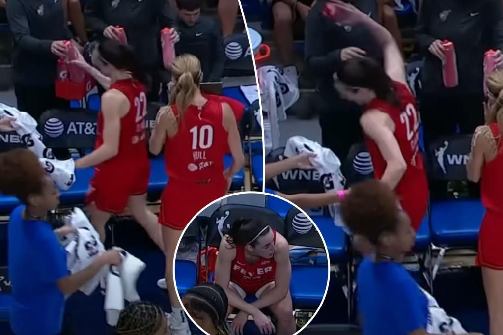 Frustrated Caitlin Clark slams water in tense moment in Fever loss