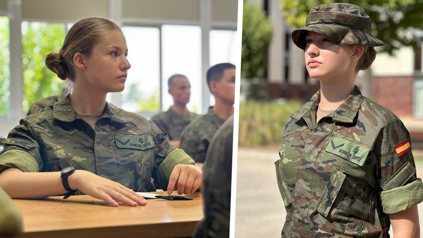 Les premières photos de la princesse Leonor en uniforme lors de son premier jour à l'armée